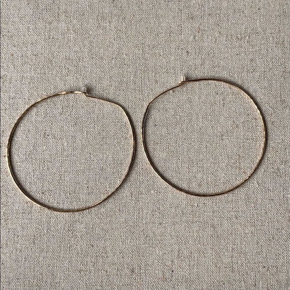 Large hammered hoops